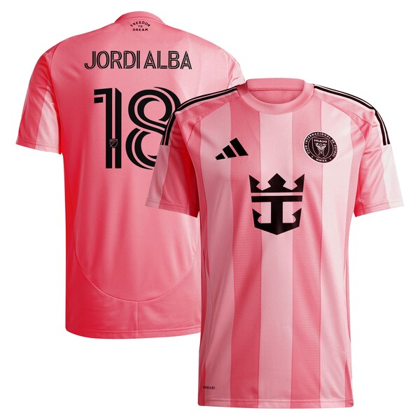 Jordi Alba Inter Miami CF adidas 2025 Euforia Replica Player Jersey - Light Pink