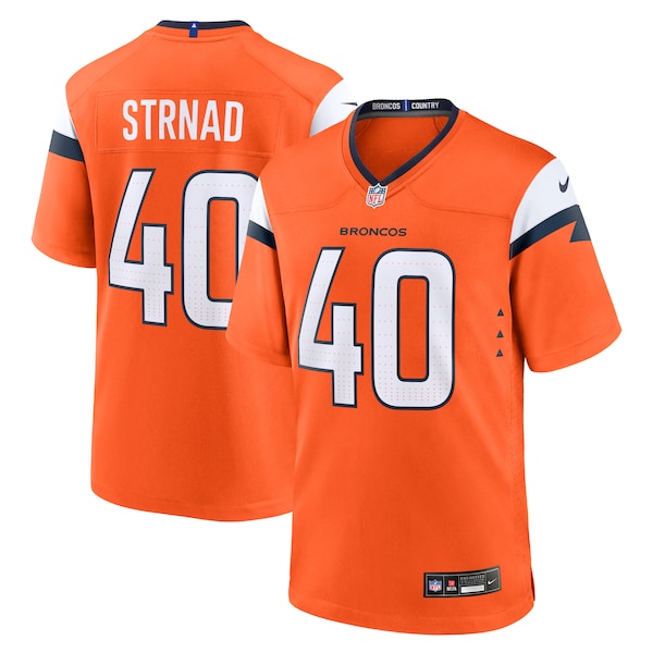 Justin Strnad Denver Broncos Nike Team Game Jersey -  Orange