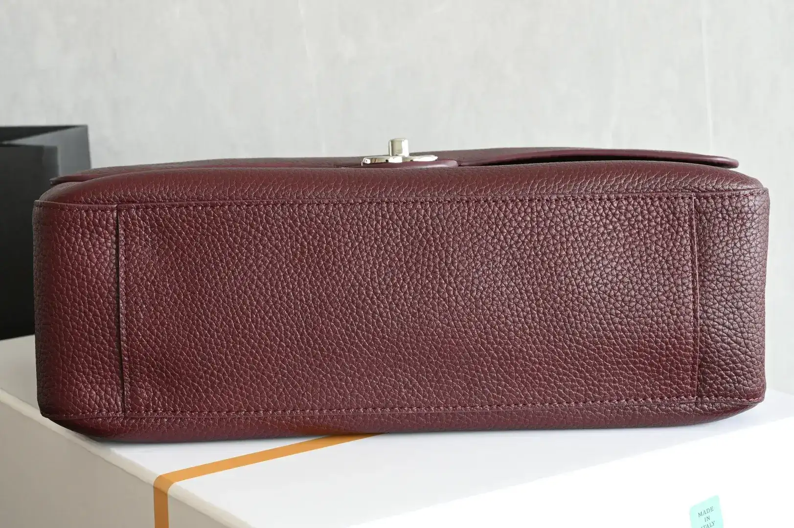 Chanel Burgundy Grained Leather Shoulder Bag product photo from LabelPicks