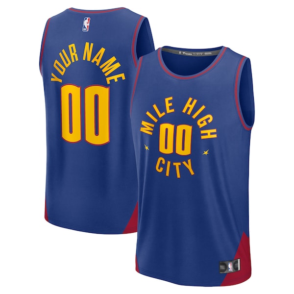 Denver Nuggets  Youth Fast Break Custom Replica Jersey - Blue  - Statement Edition/Navy