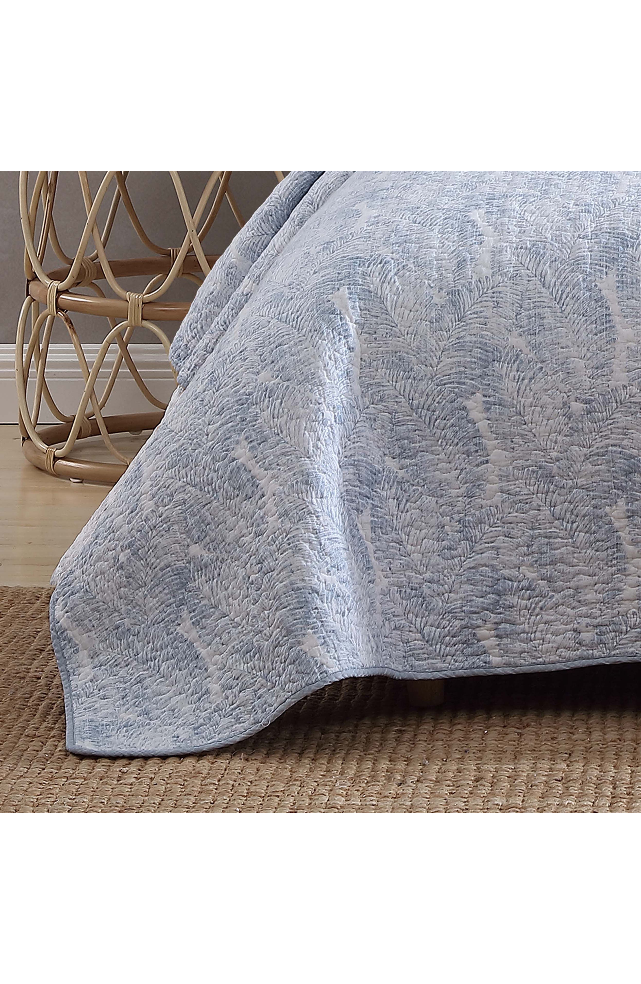 Tommy Bahama Distressed Water Leaves Reversible Quilt & Sham Set