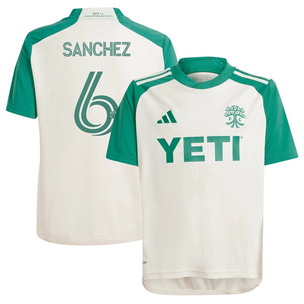Ilie Sanchez Austin FC adidas Youth 2024 The Armadillo Kit Replica Player Jersey - Tan
