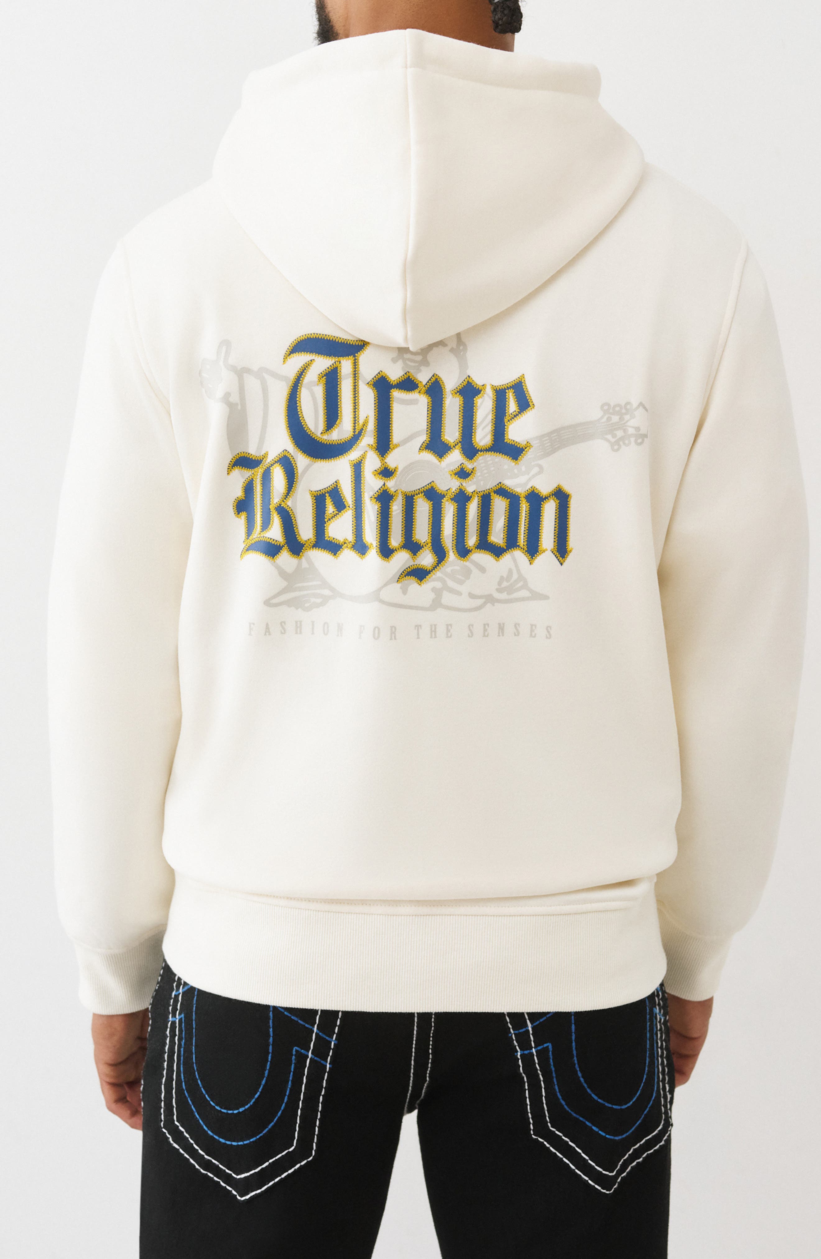 True Religion Stitched Logo Zip Hoodie
