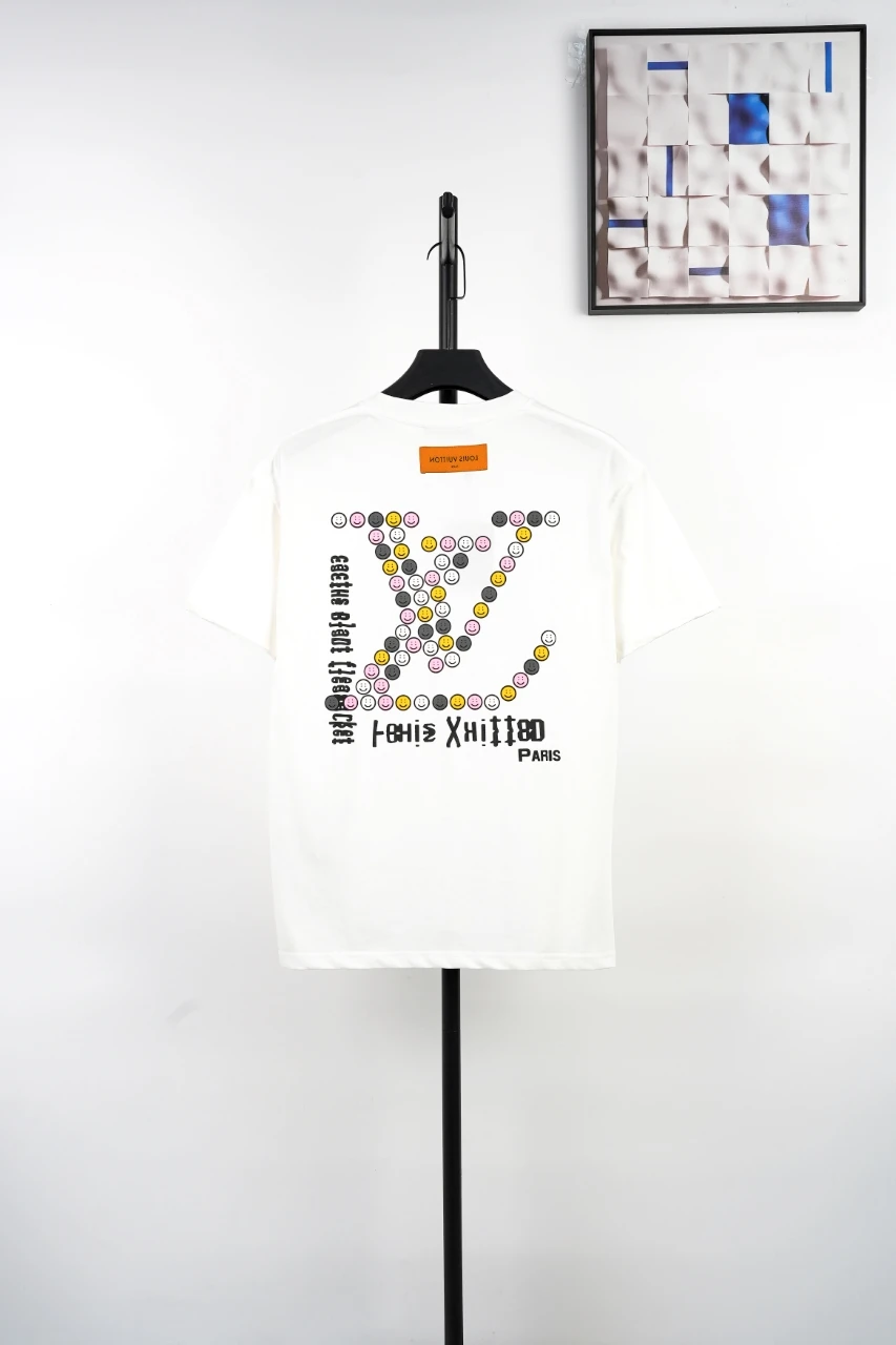 Louis Vuitton White Smiley Foam Print T-Shirt product photo from LabelPicks