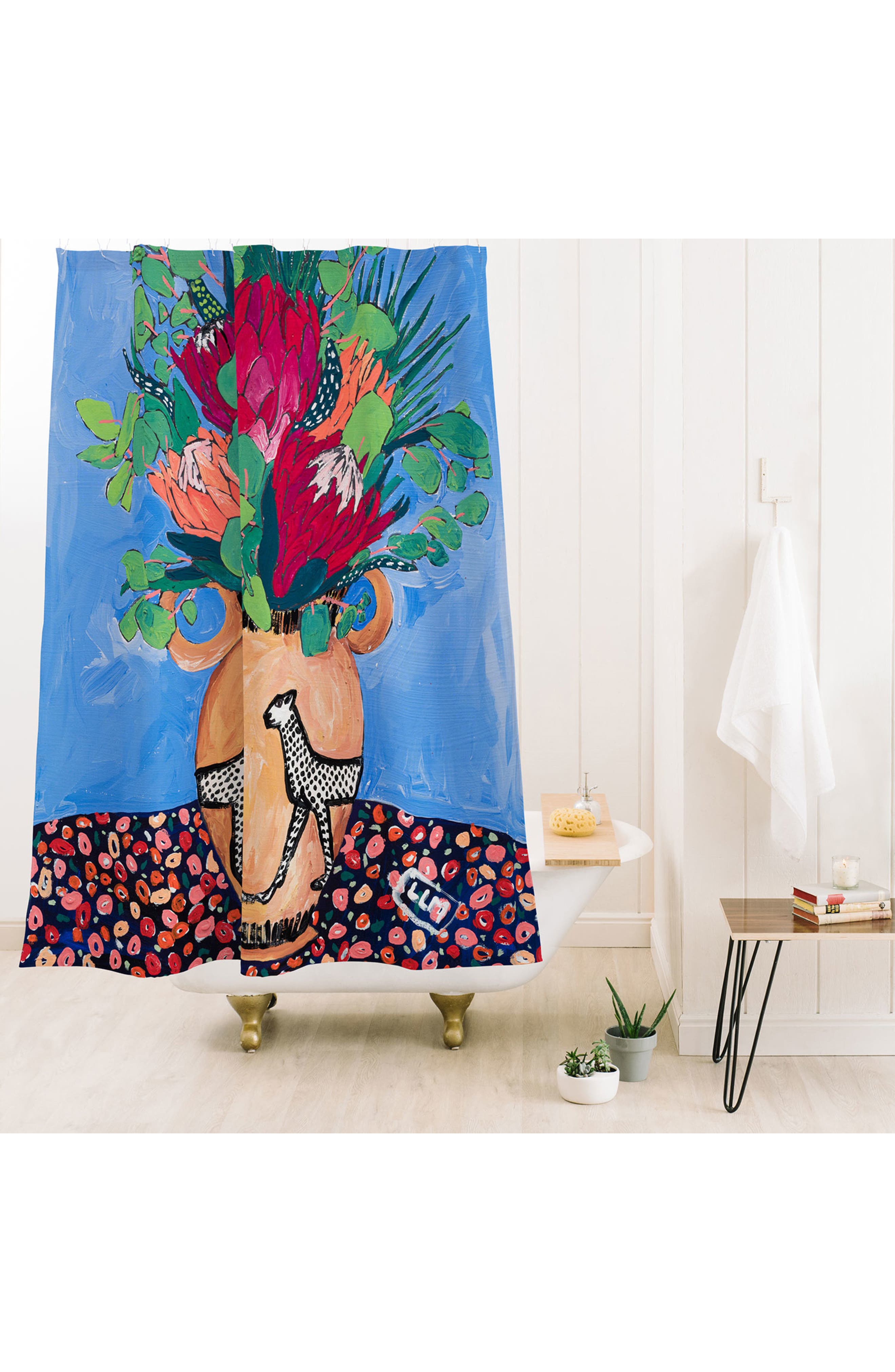 Deny Designs Cheetah Vase Shower Curtain