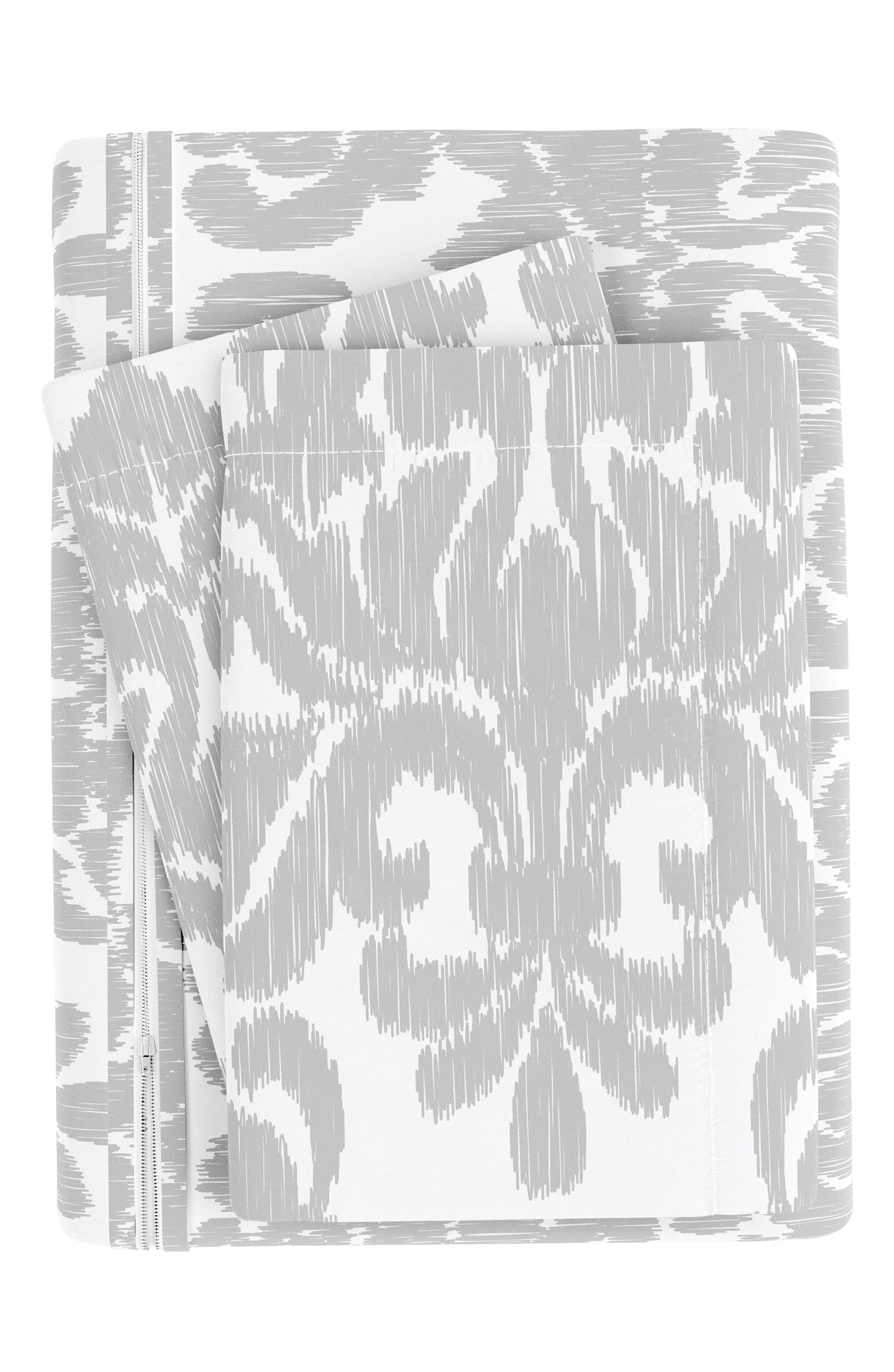 HOMESPUN Premium Ultra Soft Soft Damask Pattern 3-Piece Duvet Cover Set