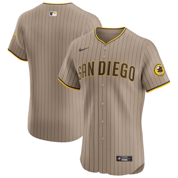 San Diego Padres Nike Alternate Vapor Premier Elite Patch Jersey - Sand