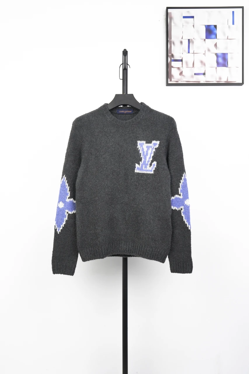 Louis Vuitton Dark Grey Ski Letter Print Crewneck Sweater product photo from LabelPicks