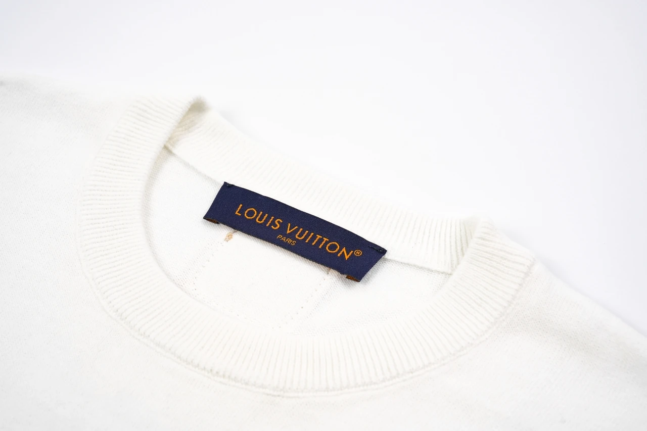 Louis Vuitton White Monogram Leather Patch Jacquard T-Shirt product photo from LabelPicks