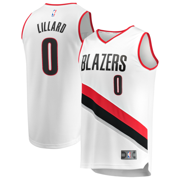 Damian Lillard Portland Trail Blazers  Fast Break Replica Jersey - White - Association Edition