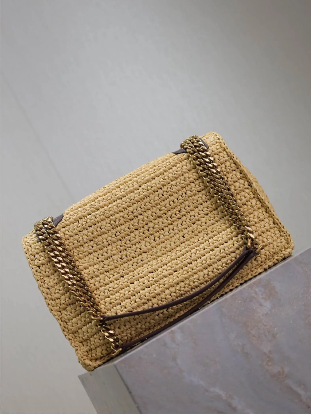 Saint Laurent Niki Straw Woven Shoulder Bag product photo from LabelPicks