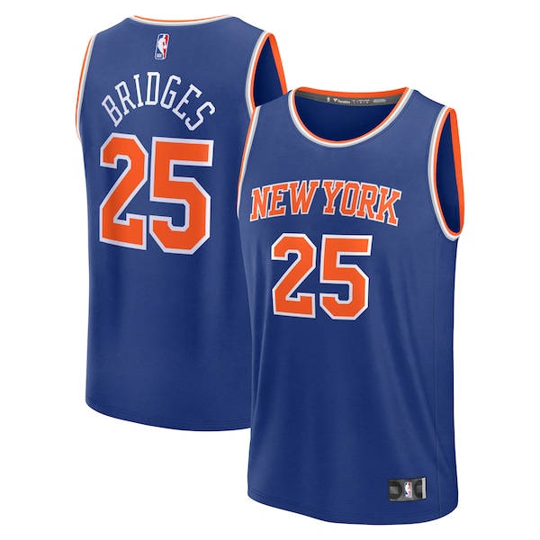 Mikal Bridges New York Knicks  Fast Break Replica Player Jersey - Icon Edition - Blue