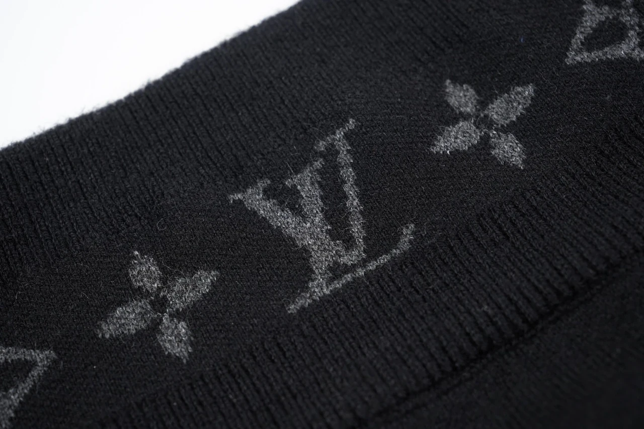 Louis Vuitton Black Jacquard Cuff Knit Zip Jacket product photo from LabelPicks