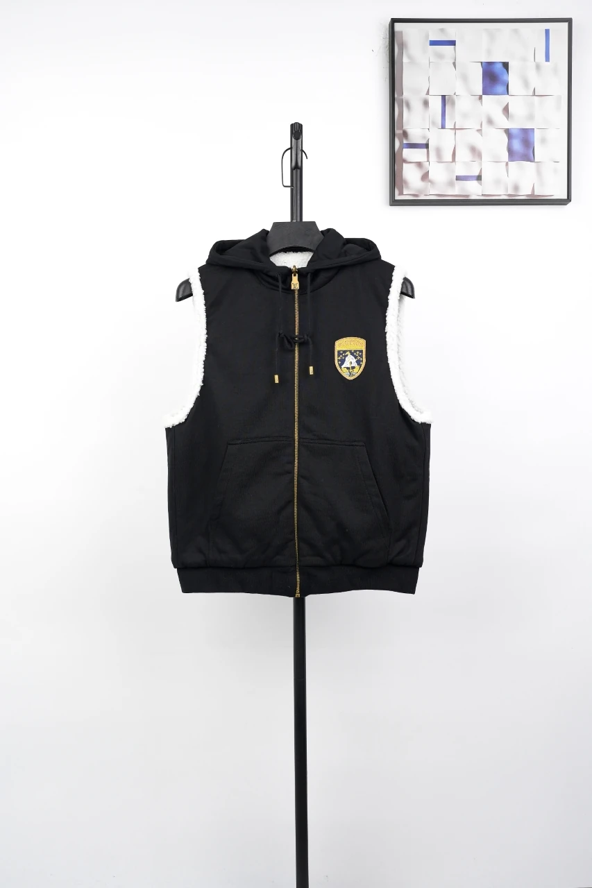 Louis Vuitton Black Reversible Sherpa Hooded Vest product photo from LabelPicks