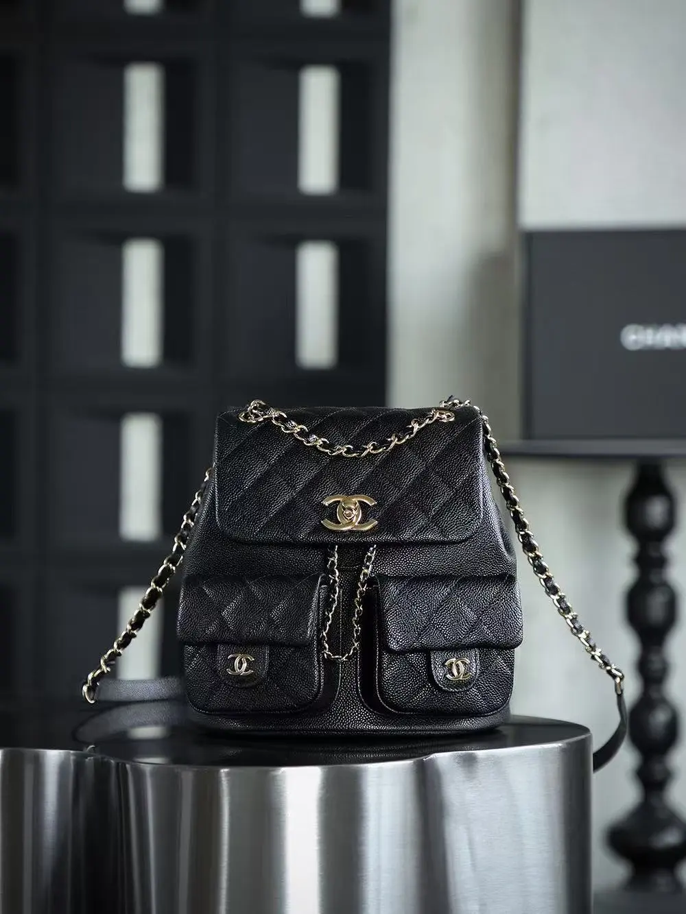 Chanel Duma 23P Small Backpack Black