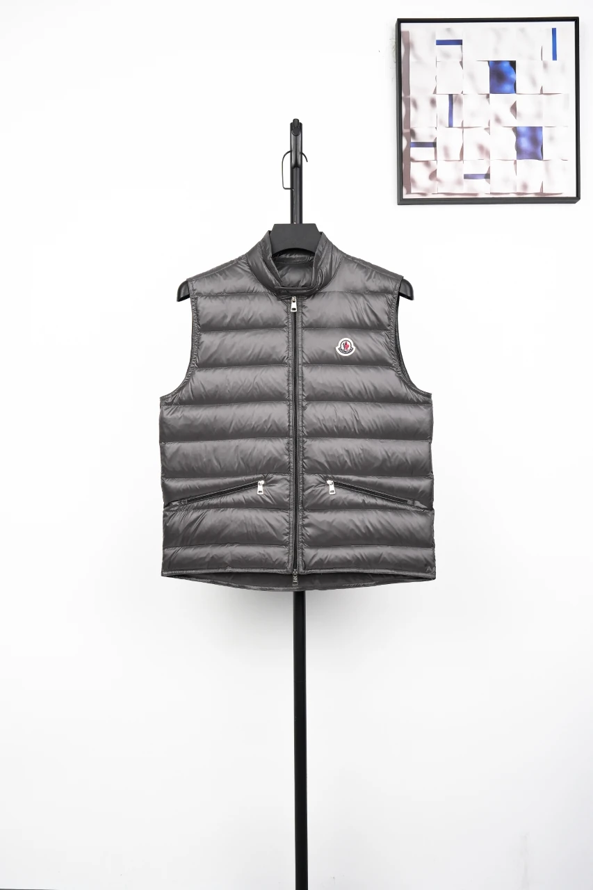 Moncler Grey Brown Gui Quilted Lightweight Down Vest product photo from LabelPicks