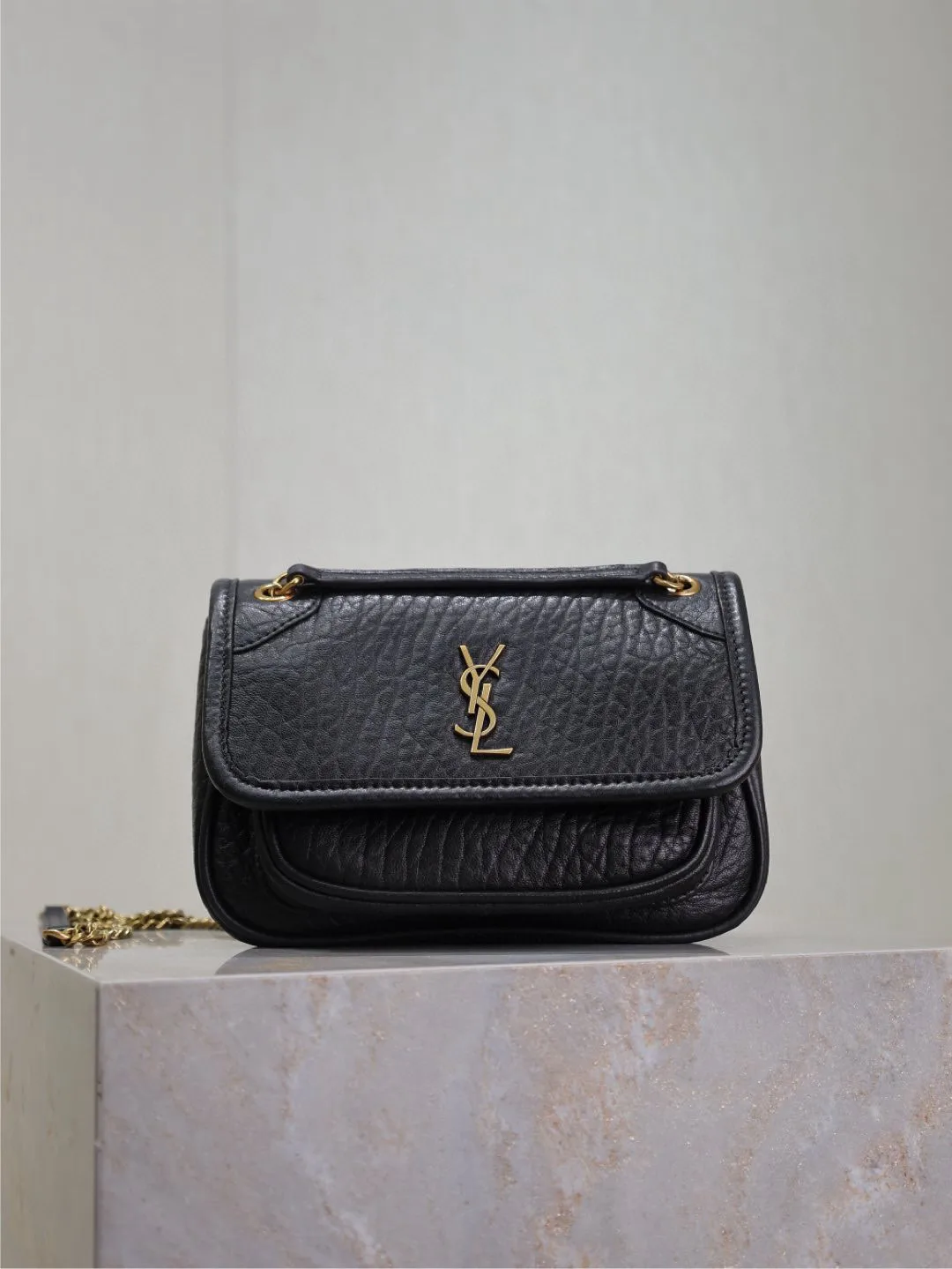 Saint Laurent Niki Black Lambskin Crossbody Bag product photo from LabelPicks