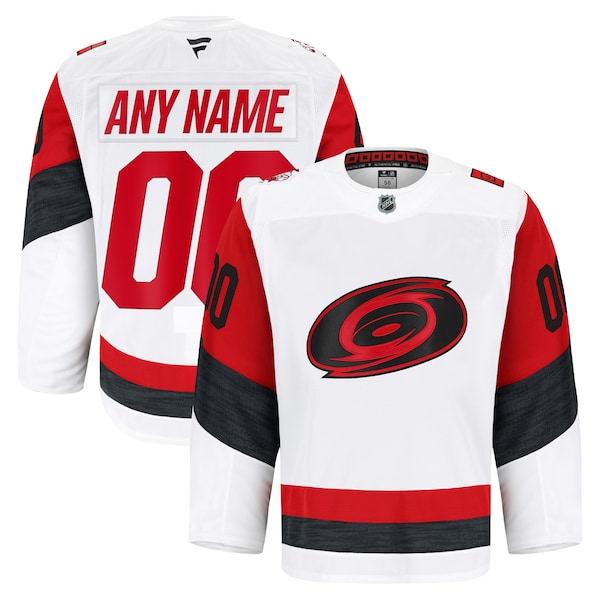 Carolina Hurricanes  Away Authentic Pro Custom Jersey - White/Black