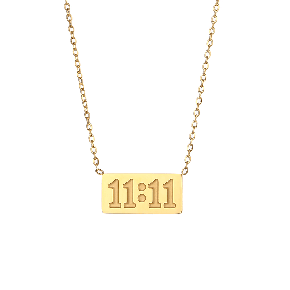 Angel Number 11 11 Necklace 18K Gold Plated