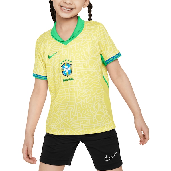 Brazil National Team Nike Preschool 2024 Home Replica Stadium Jersey - Yellow