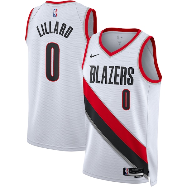 Damian Lillard Portland Trail Blazers Nike Unisex Swingman Jersey - Association Edition - White/Black