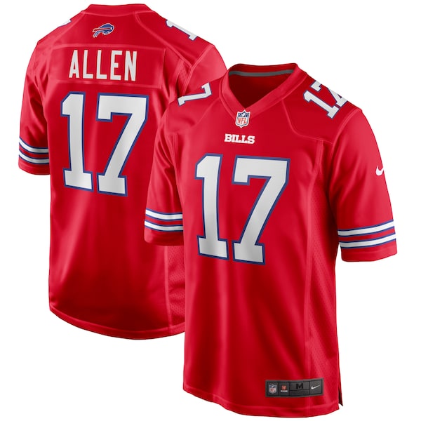 Josh Allen Buffalo Bills Nike Alternate Game Player Jersey - Red/Royal/White
