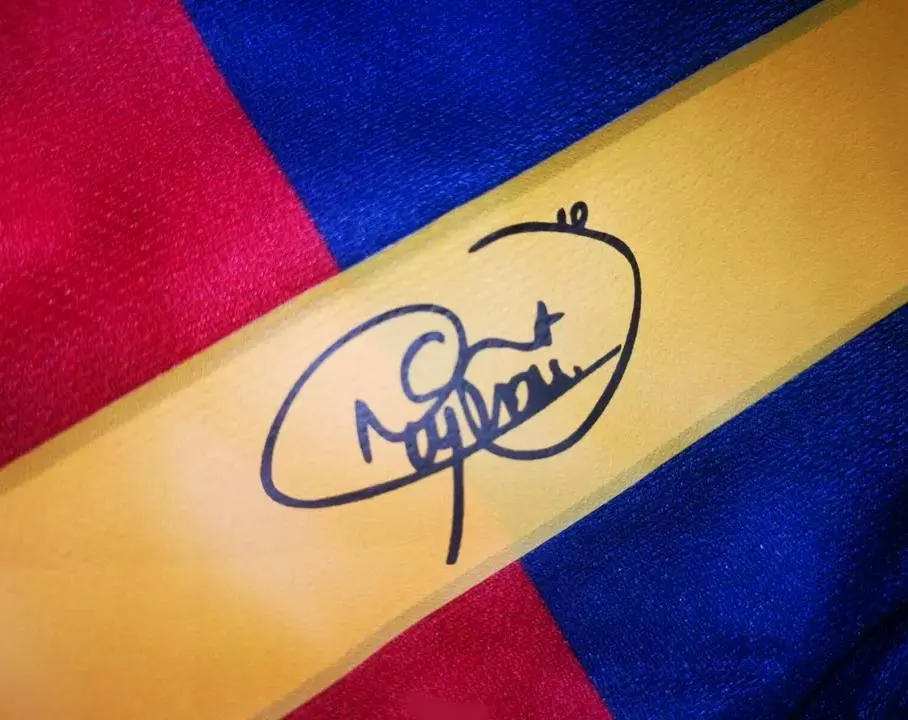 Tres Amigos SIGNED Messi, Neymar, Suarez Barcelona Jersey - 2014/15 Home Shirt - COA