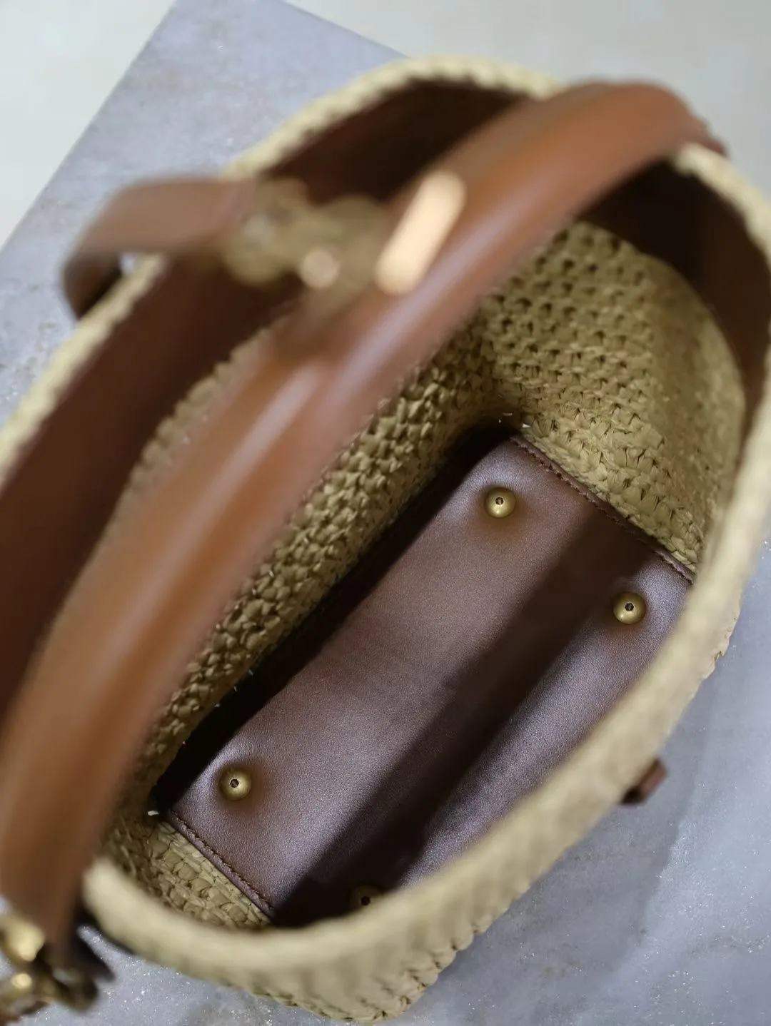 Saint Laurent Straw Woven Top Handle Bag product photo from LabelPicks