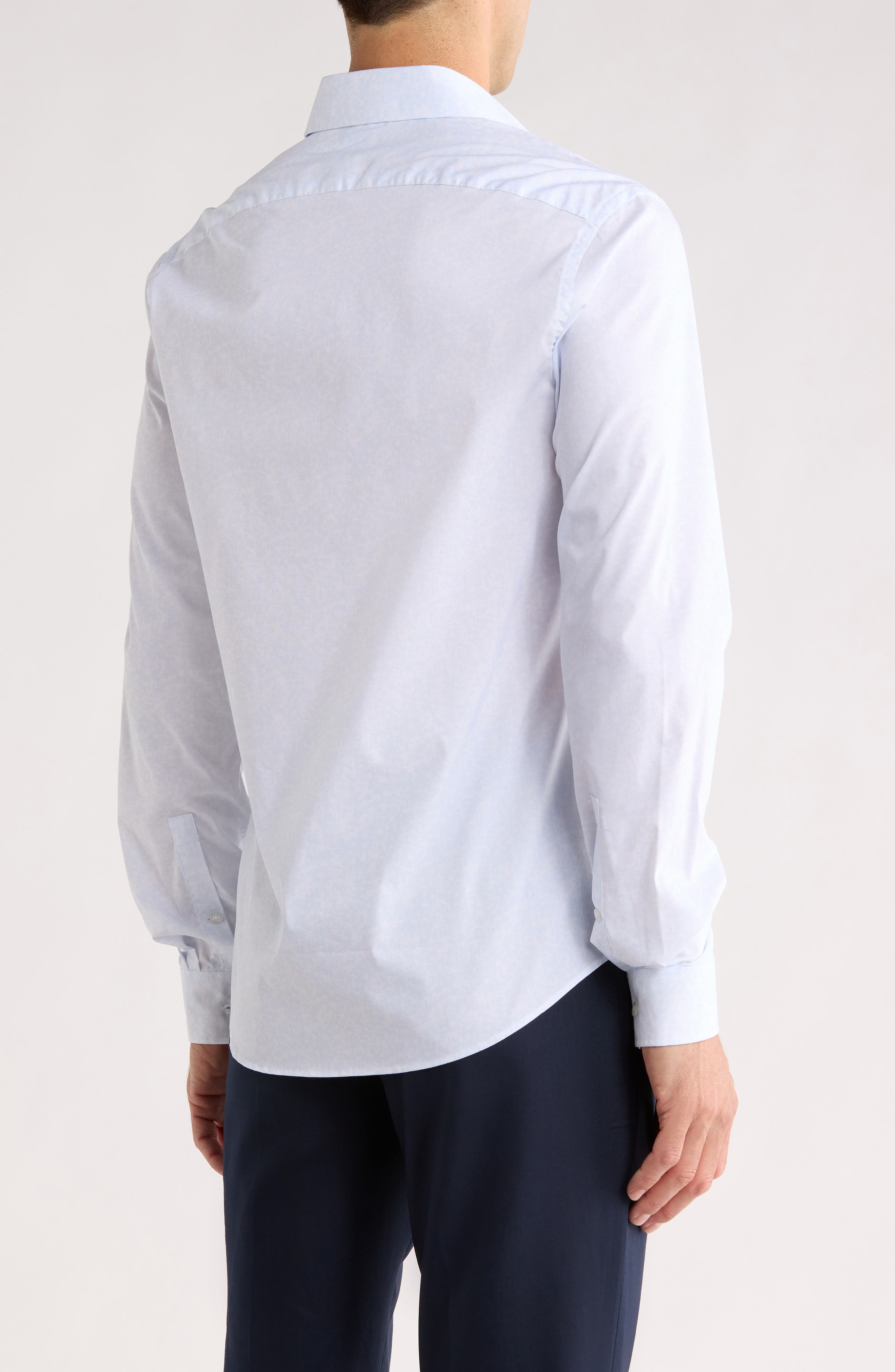 Michael Kors Slim Fit Solid Quick Wicking Stretch Dress Shirt
