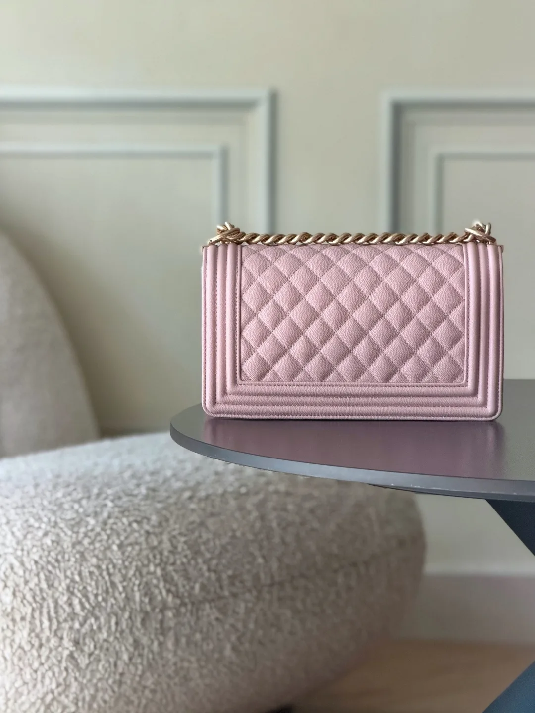 Chanel Pink Quilted Leather Shoulder Bag product photo from LabelPicks