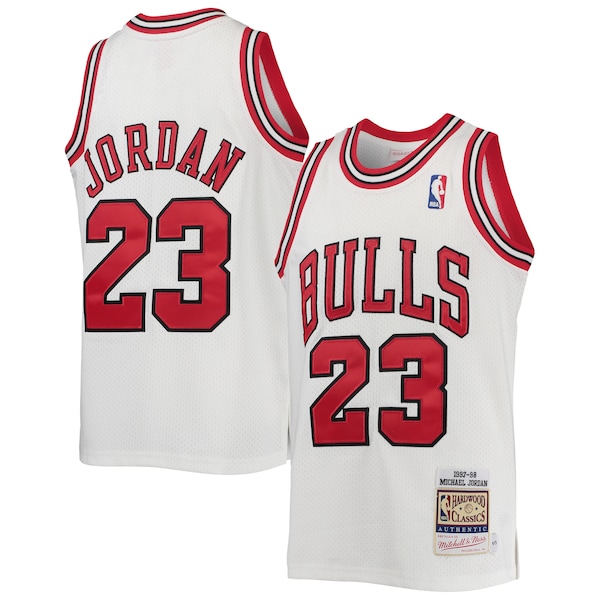 Michael Jordan Chicago Bulls  Youth 1997/98 Hardwood Classics Authentic Jersey - White/Black/Red