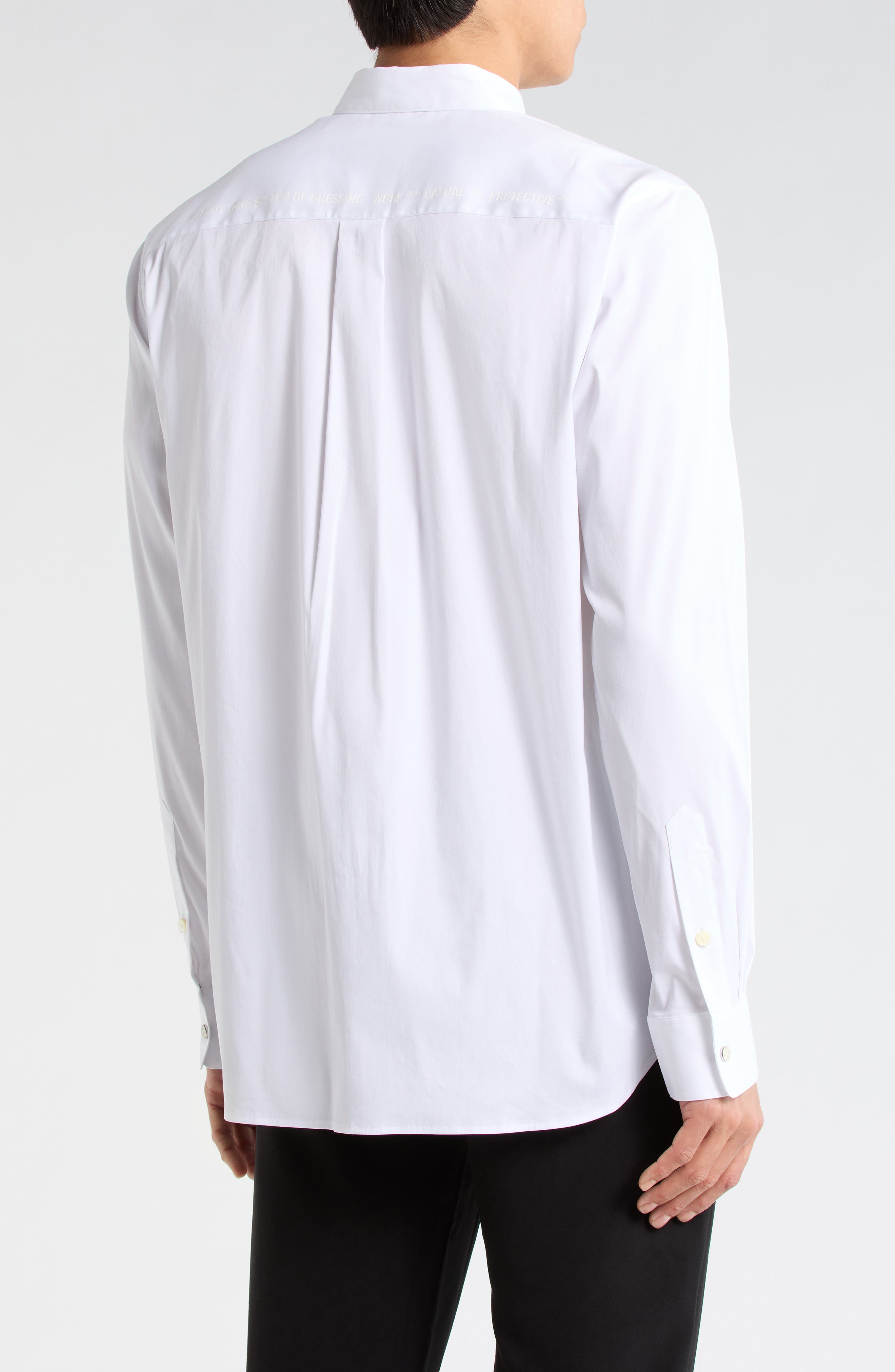 Helmut Lang Solid Stretch Button-Up Shirt