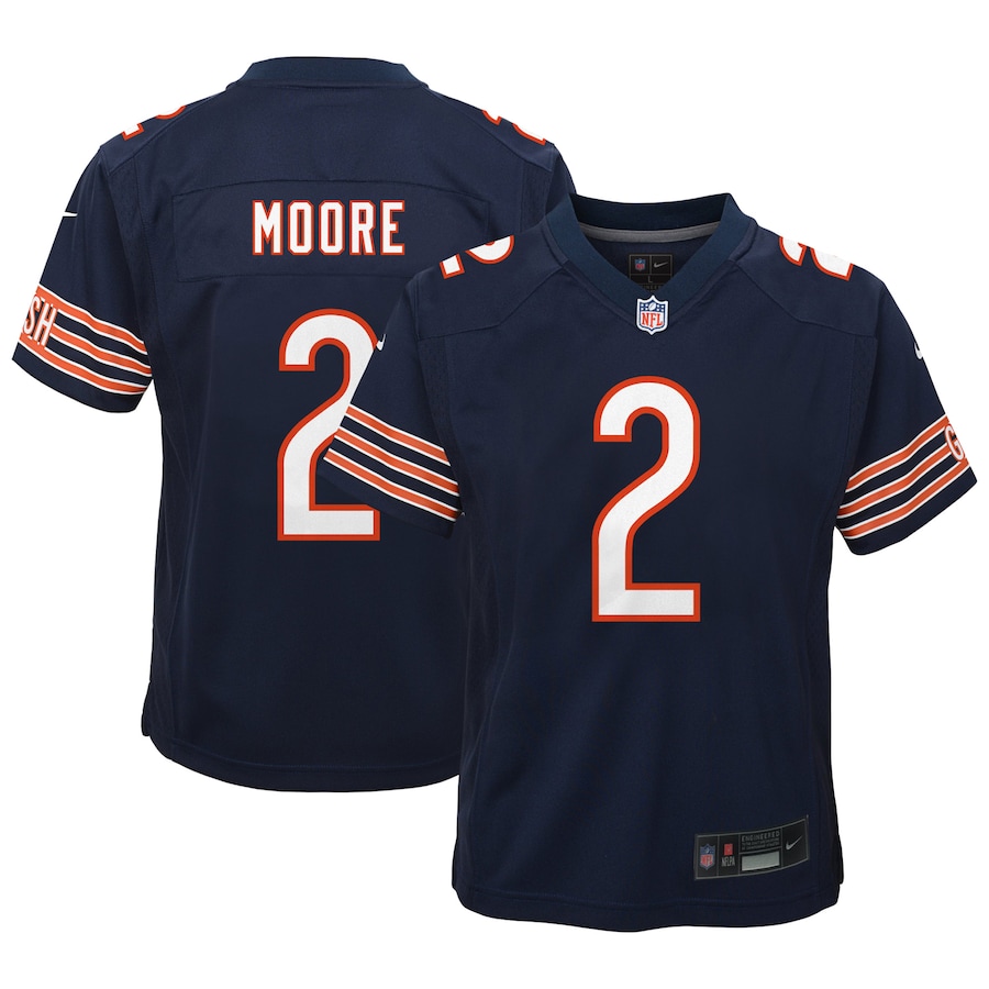 D.J. Moore Chicago Bears Nike Youth Game Jersey - Navy