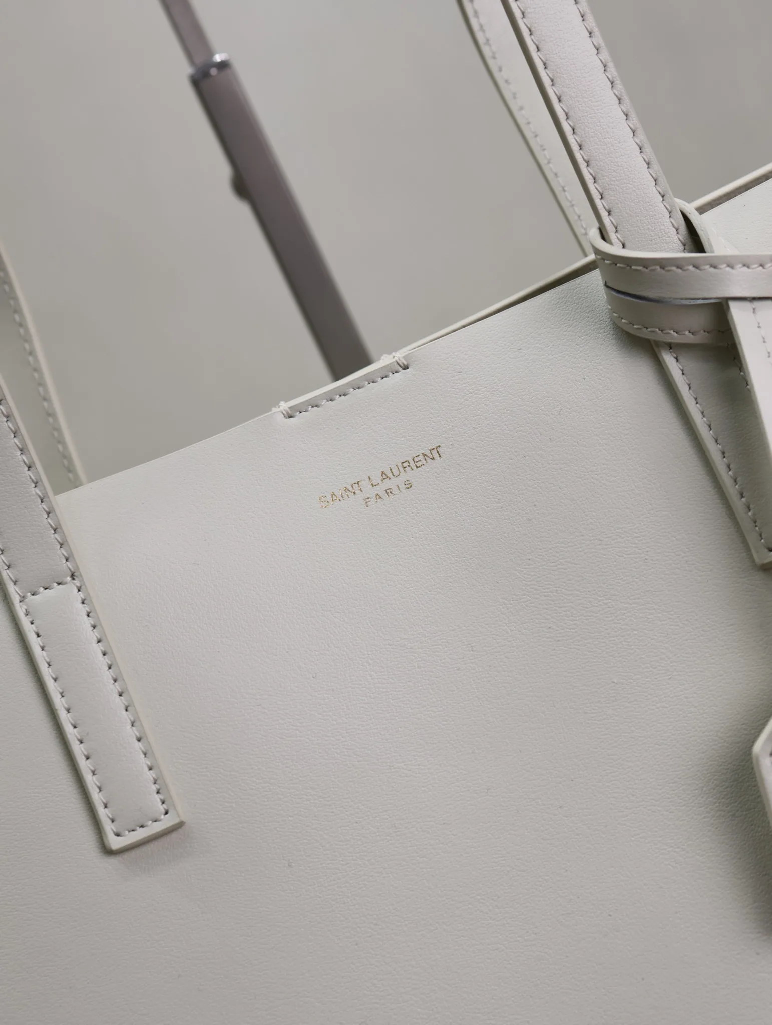 Saint Laurent White Calfskin Tote Bag product photo from LabelPicks