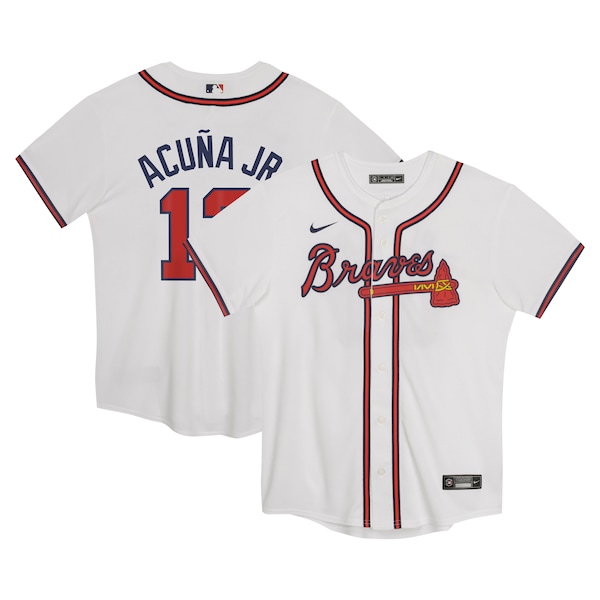 Ronald Acuña Jr. Atlanta Braves Nike Preschool Home Game Jersey - White