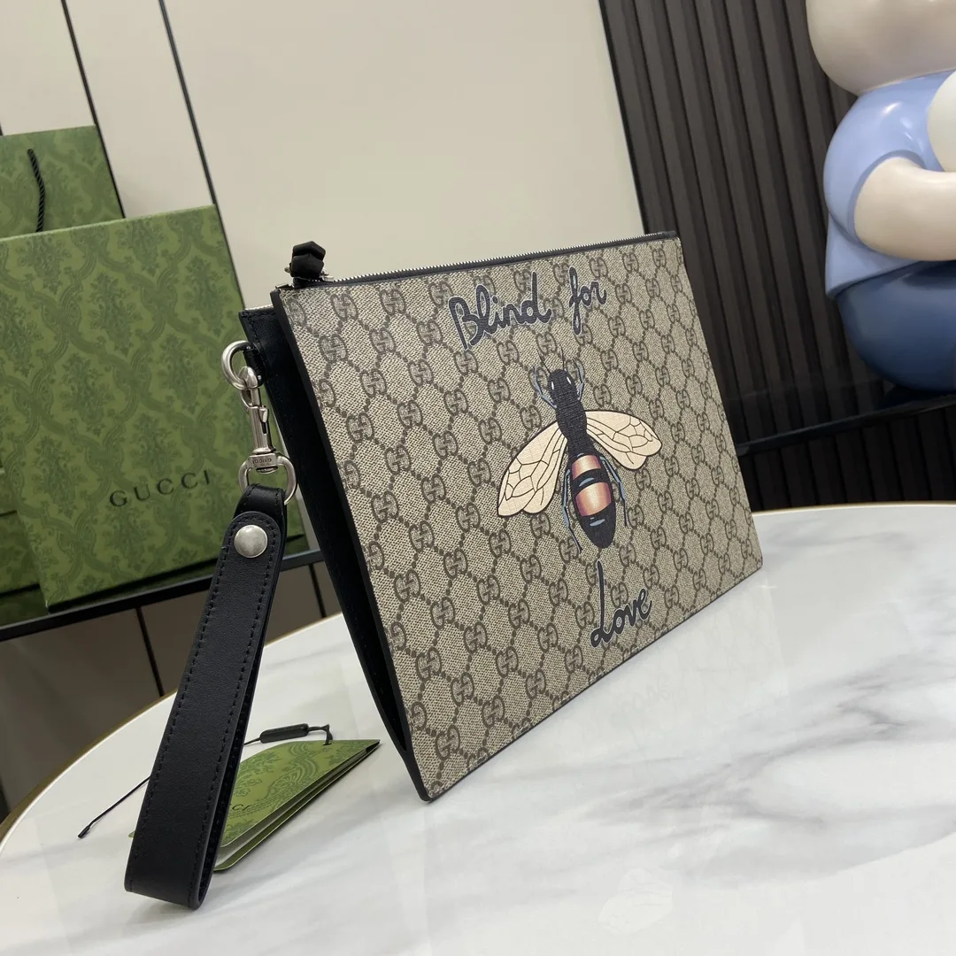 Gucci Ophidia Brown GG Supreme Canvas Clutch product photo from LabelPicks