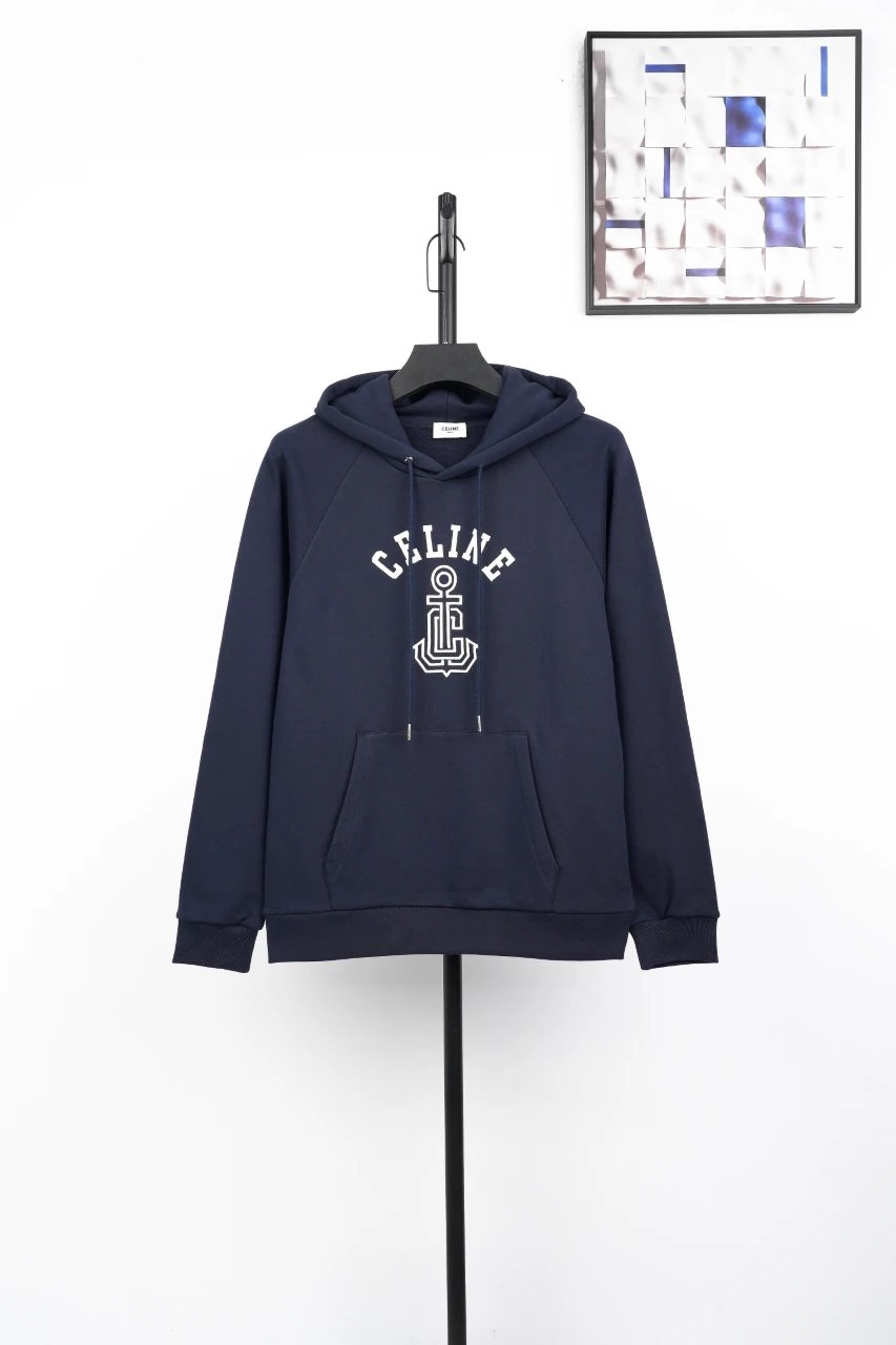 CELINE Navy CL Embroidered Hoodie product photo from LabelPicks