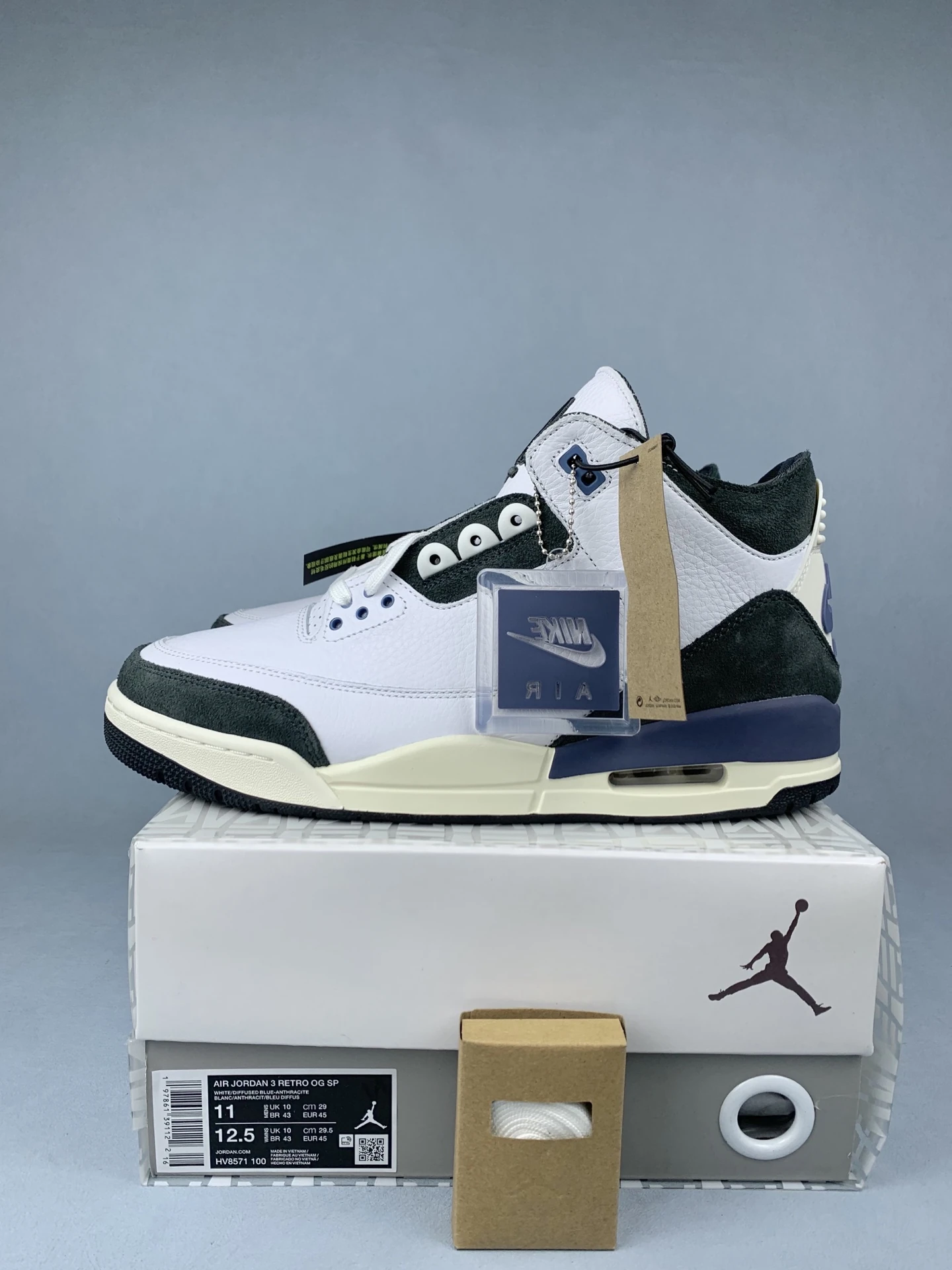 A Ma Maniére x Air Jordan 3 Retro OG SP “Diffused Blue” Shoes product photo from LabelPicks