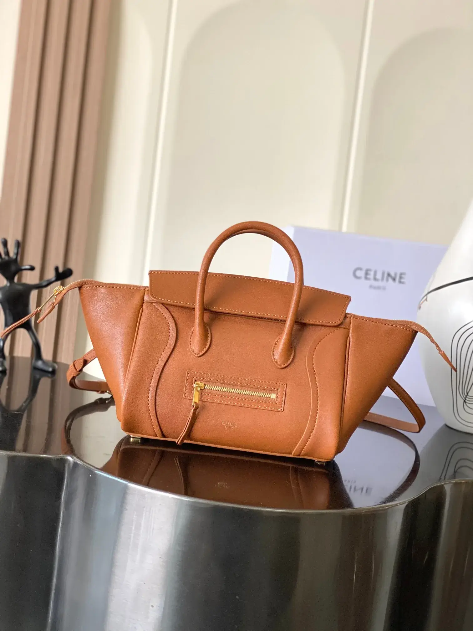 Celine Luggage Lambskin Top Handle Bag product photo from LabelPicks