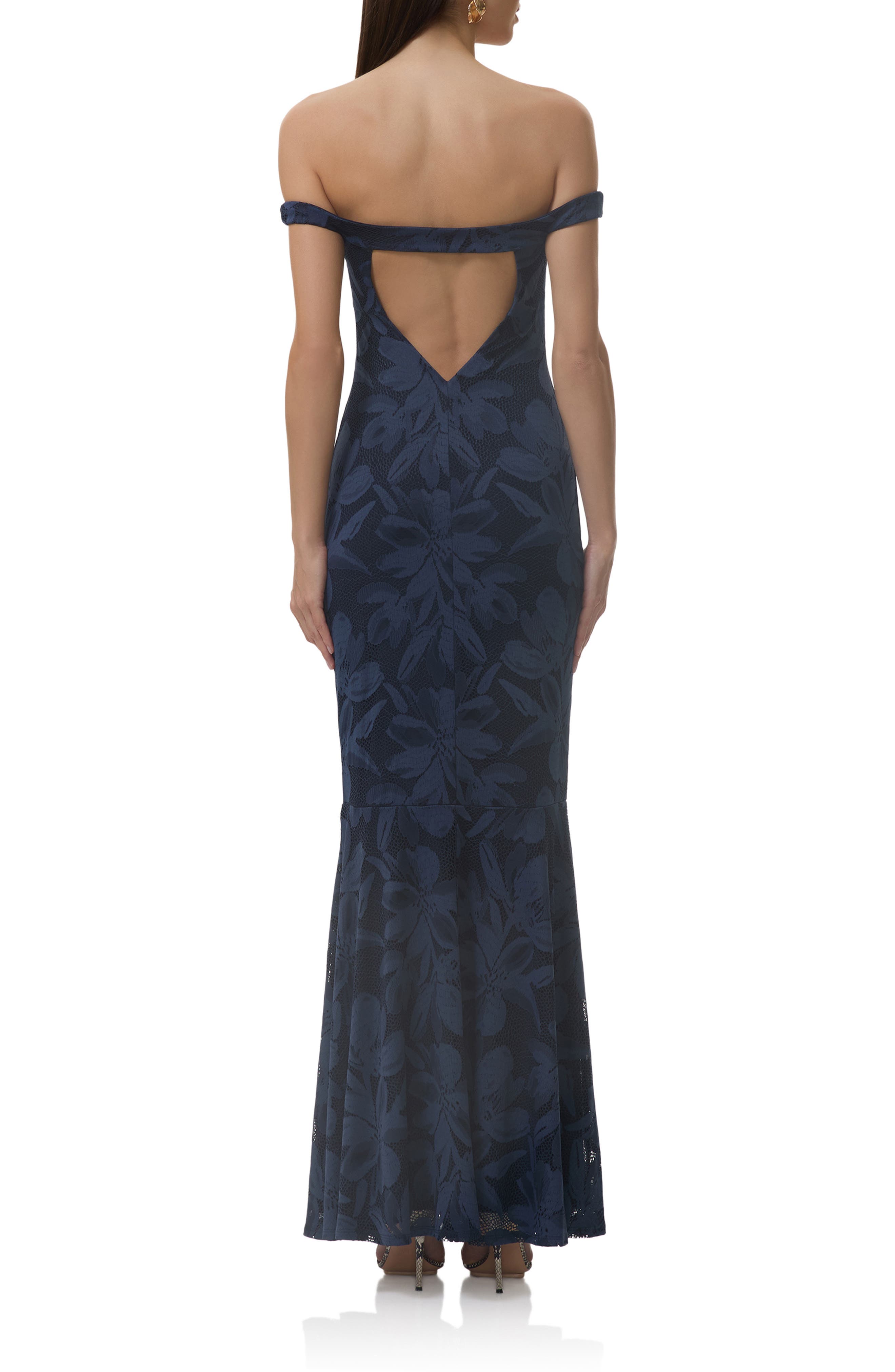 AFRM Morgan Floral Mesh Off the Shoulder Dress