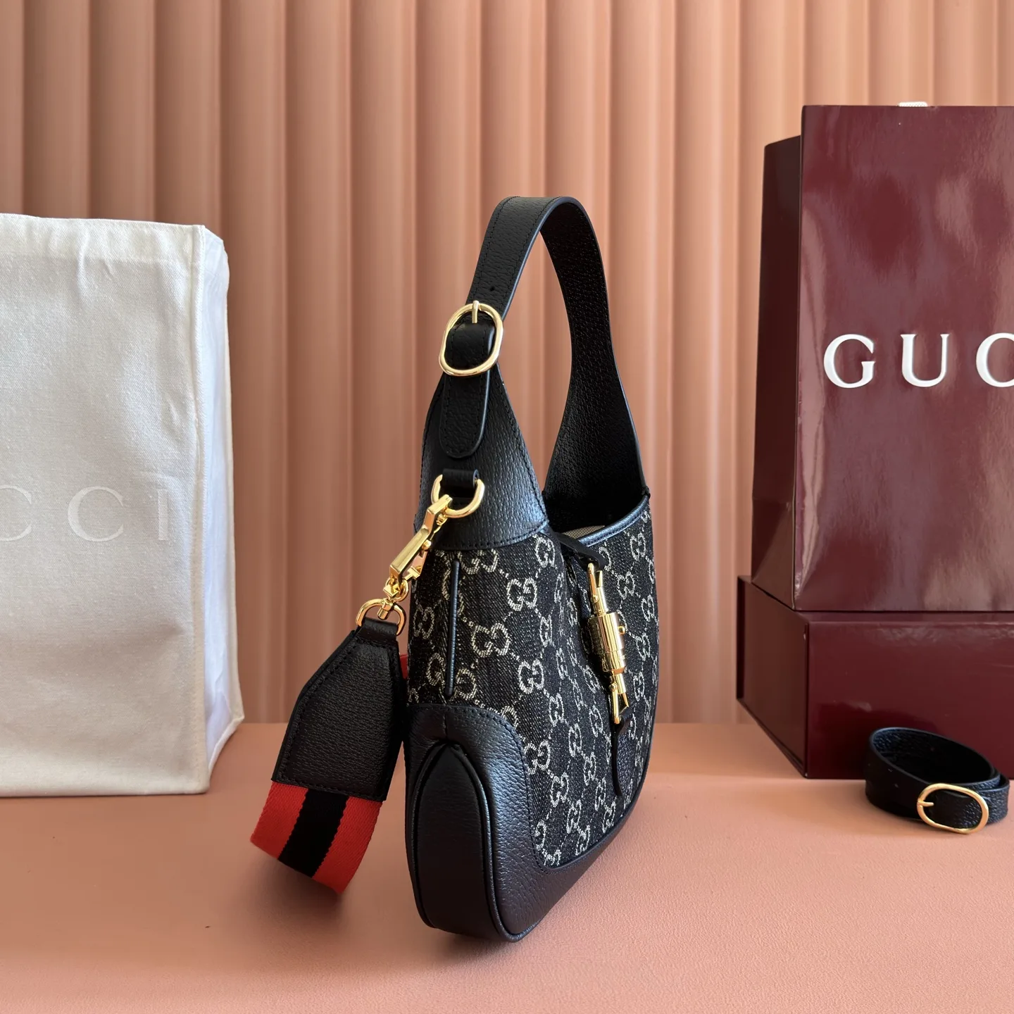 Gucci Jackie Black Denim Shoulder Bag product photo from LabelPicks
