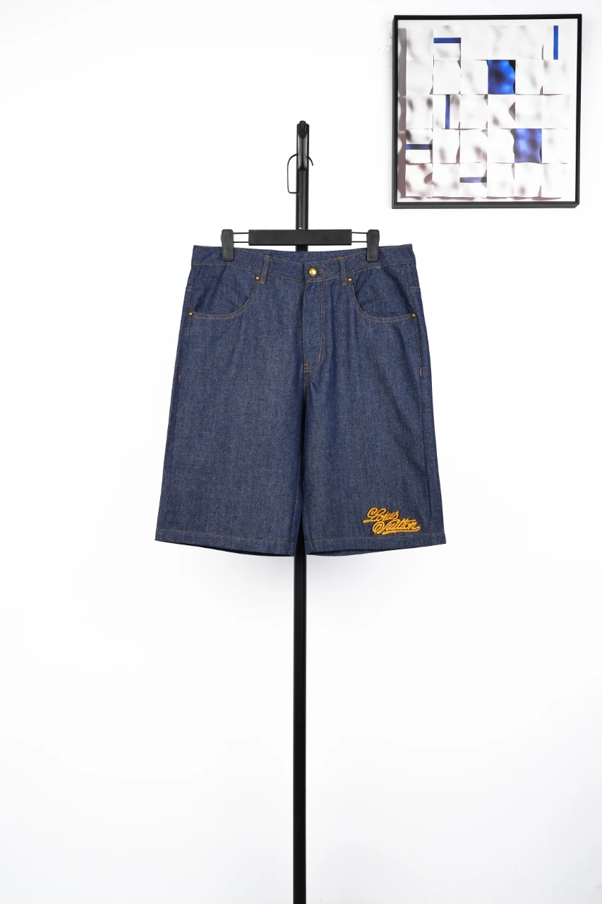 Louis Vuitton Navy Rope Signature Letter Embroidered Shorts product photo from LabelPicks