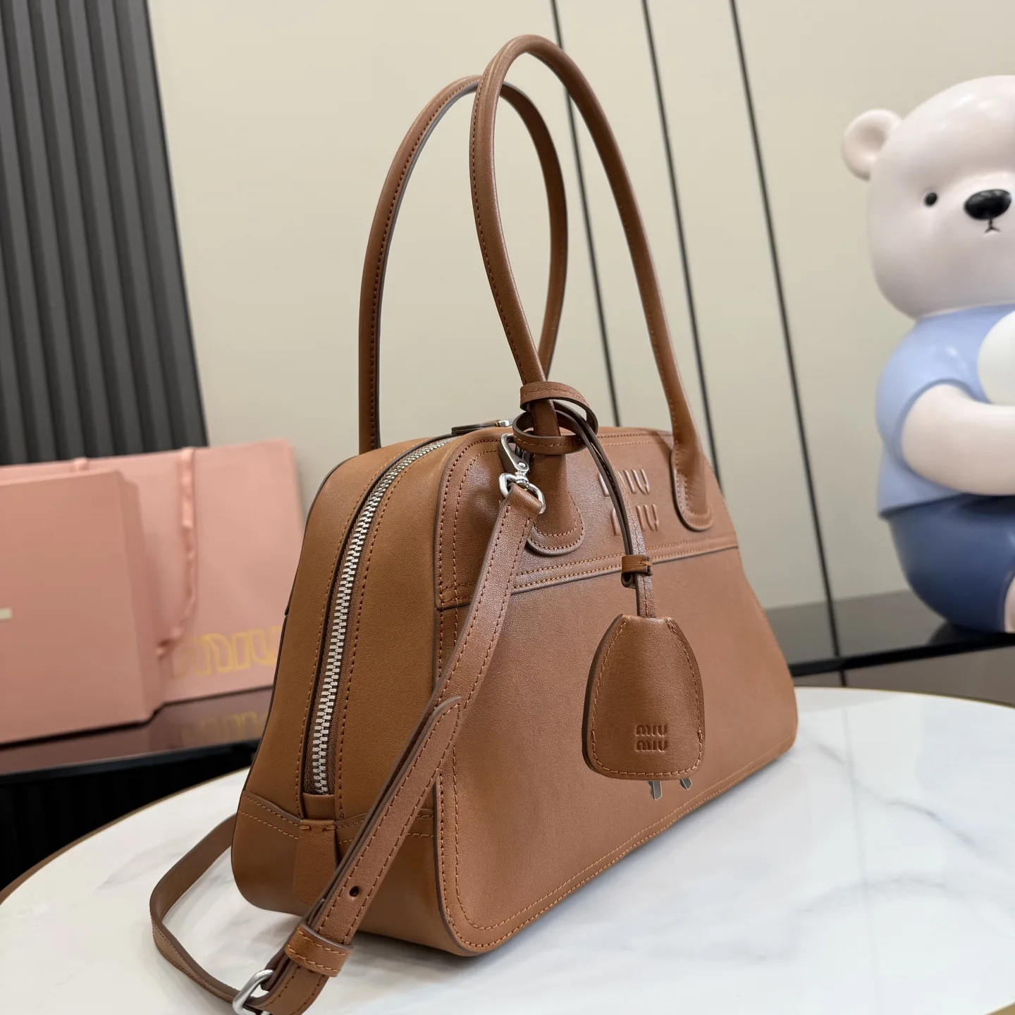 Miu Miu Calfskin Vivant Top Handle Bag product photo from LabelPicks