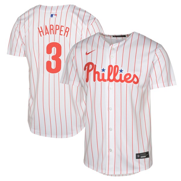 Bryce Harper Philadelphia Phillies Youth Limited Player Jersey - White/Cream/Light Blue