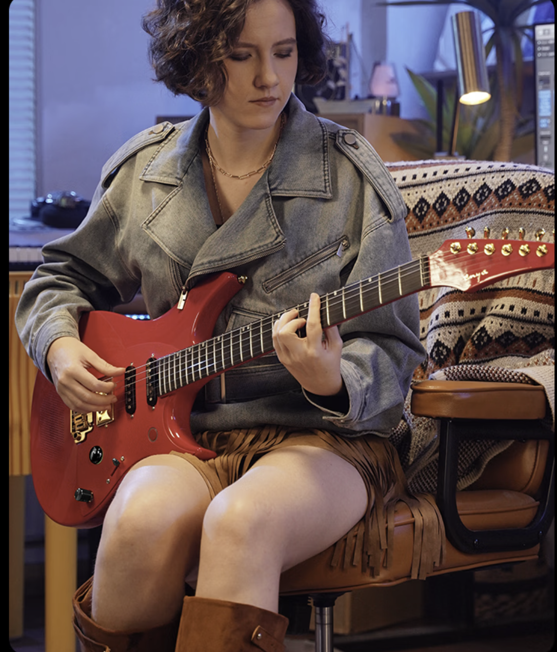 ENYA Inspire Pro Carbon Fiber Smart Electric Guitar Starter Learner - GreshamTech