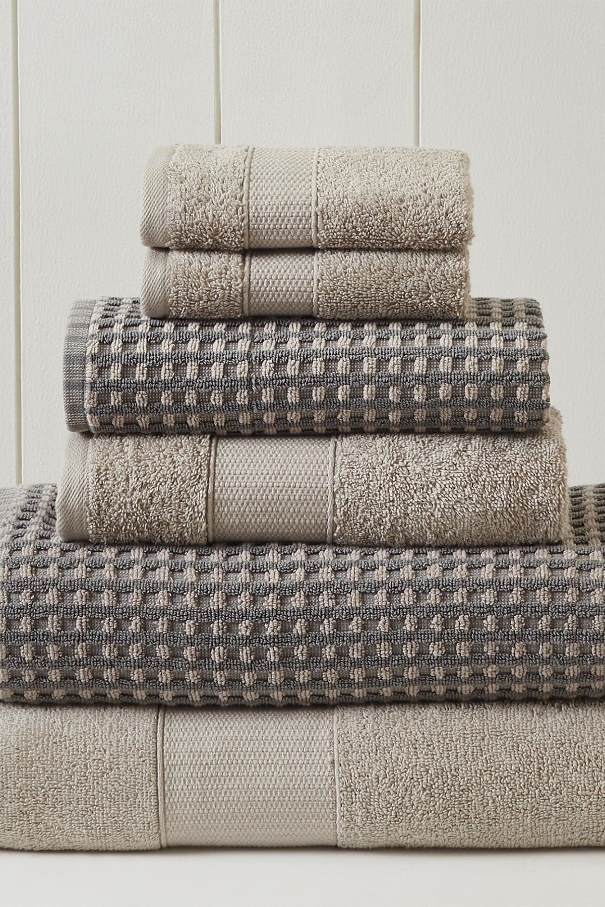 Modern Threads Luxury Spa Cobblestone Quick Dry 6-Piece Towel Set - White