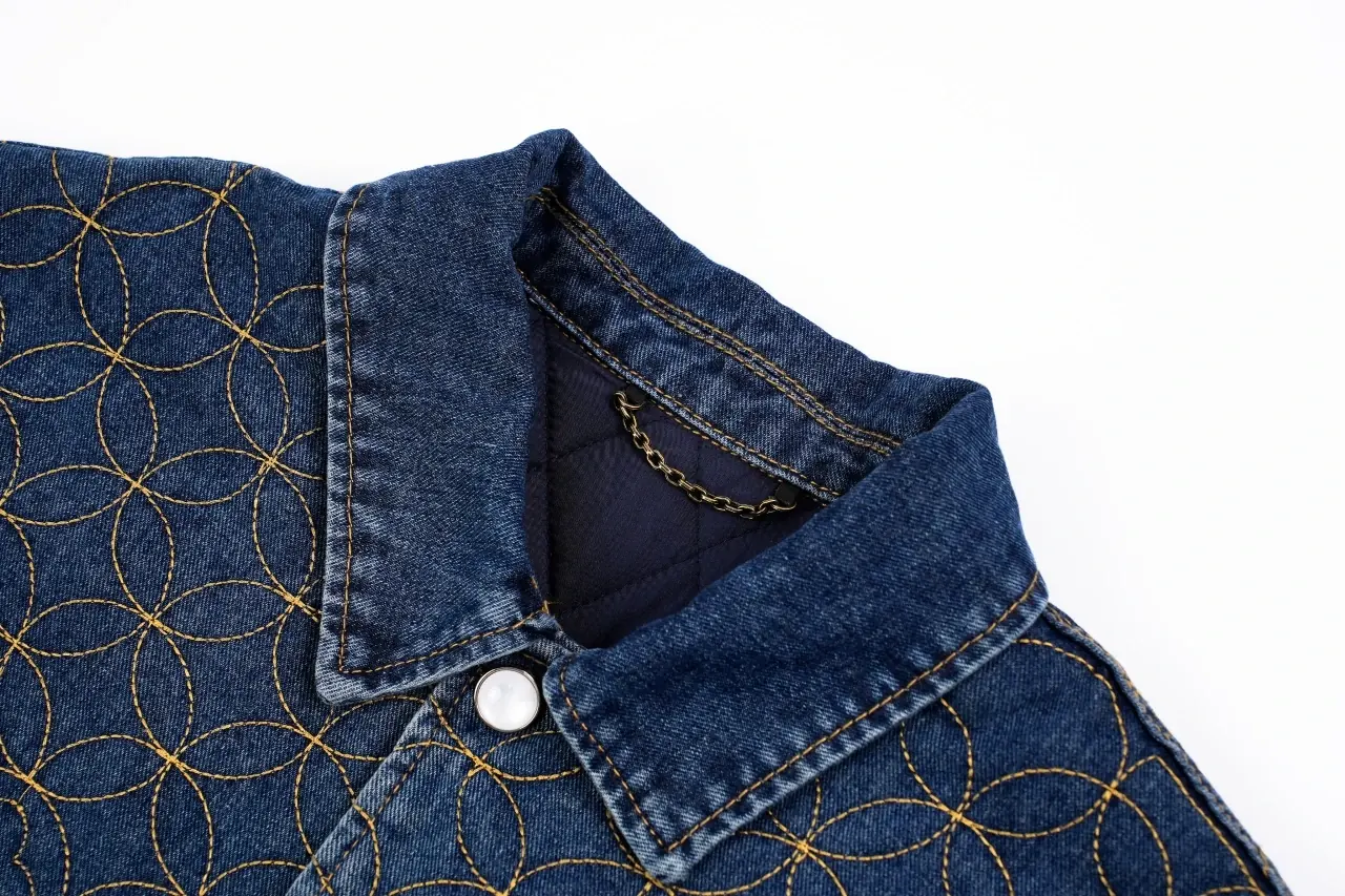 Louis Vuitton Dark Blue Circle Quilted Padded Jacket product photo from LabelPicks
