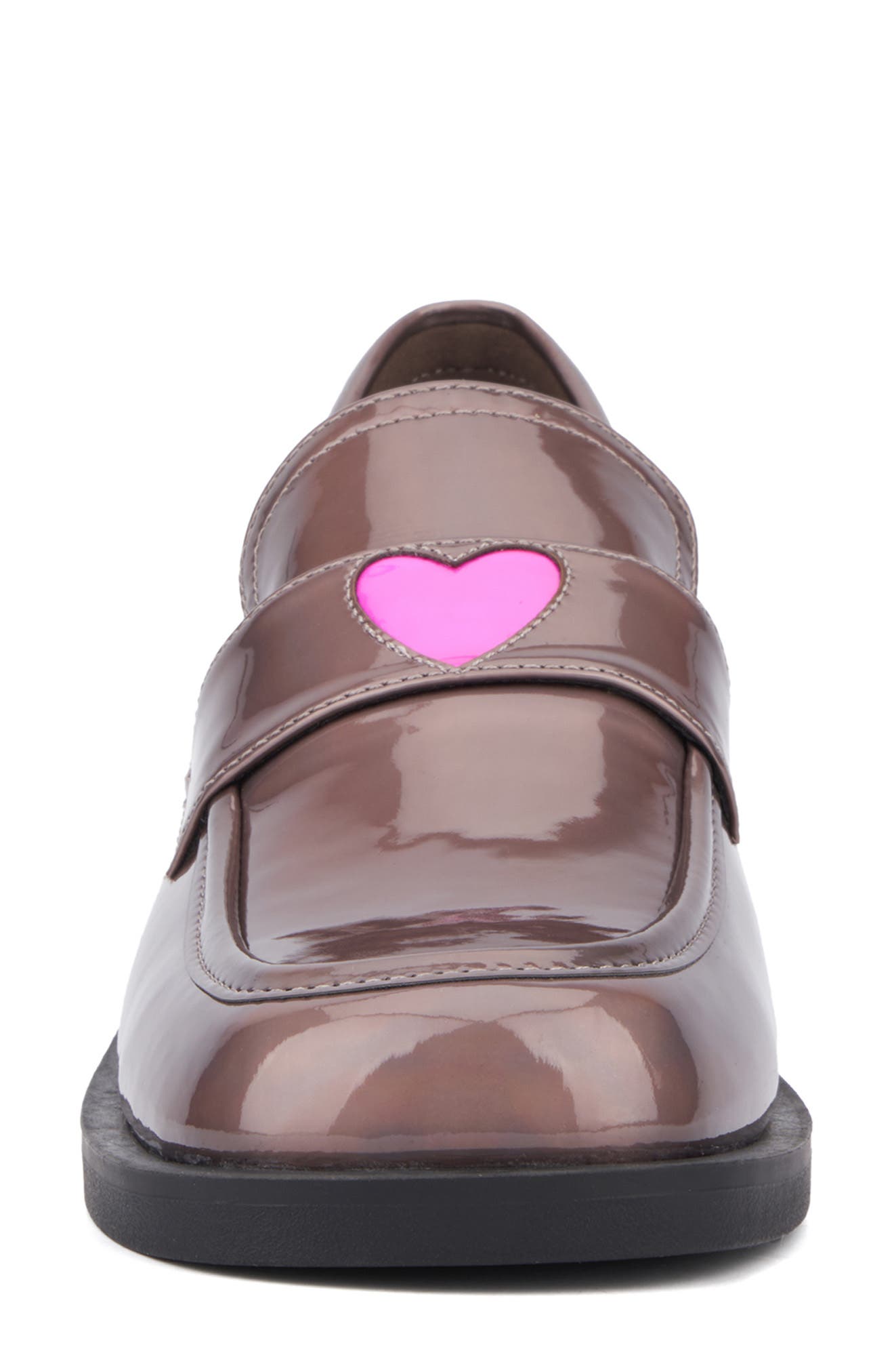 OLIVIA MILLER Luminaries Square Patent Loafer