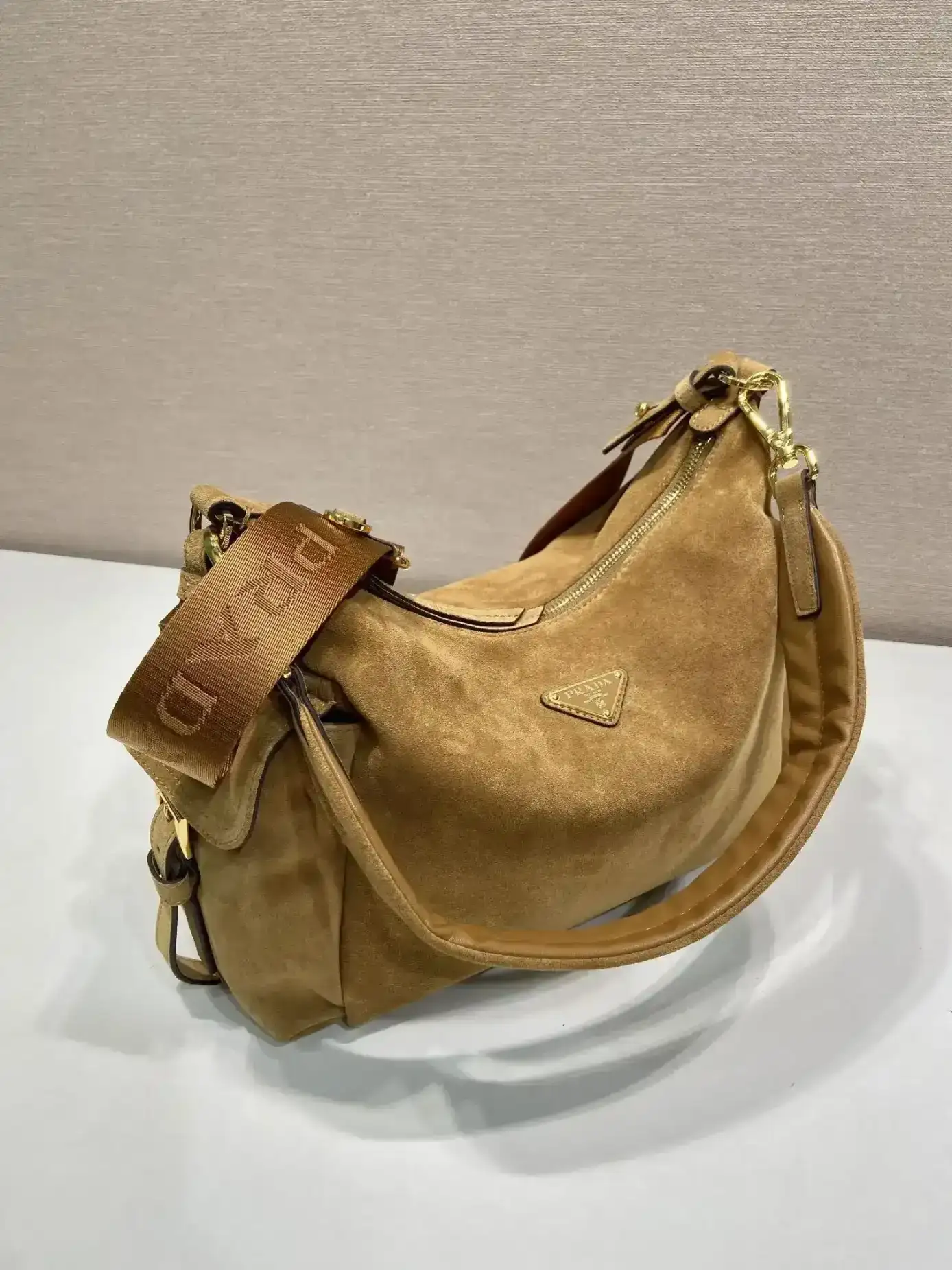Prada Suede Leather Crossbody Bag product photo from LabelPicks