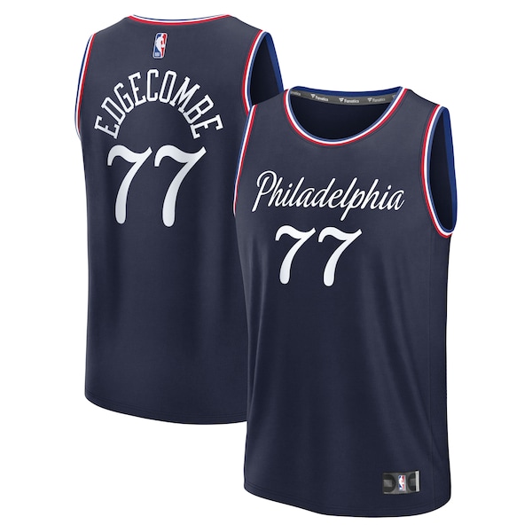 VJ Edgecombe Philadelphia 76ers  2025/26 City Edition Fast Break Jersey - Navy